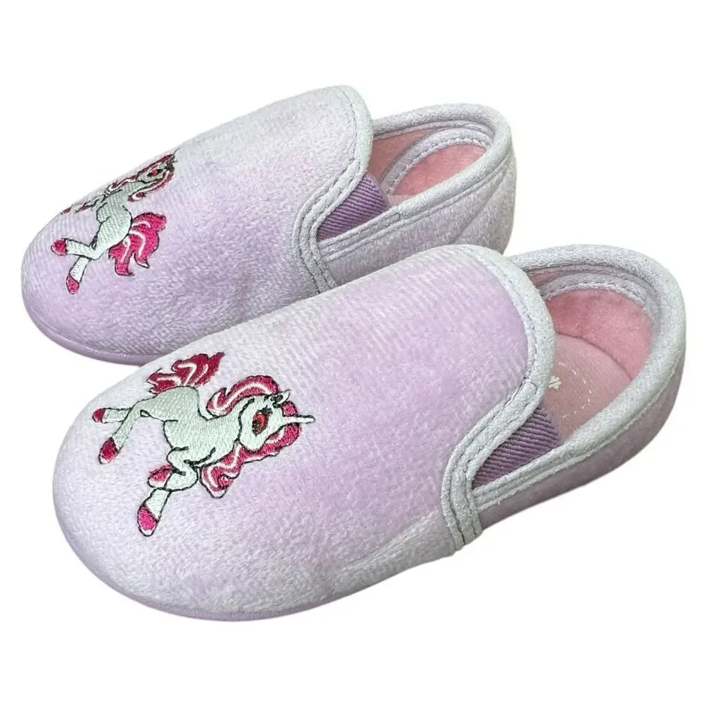 NEW Foamtreads Toddler Girls’ Lilac Unicorn Slippers 9M